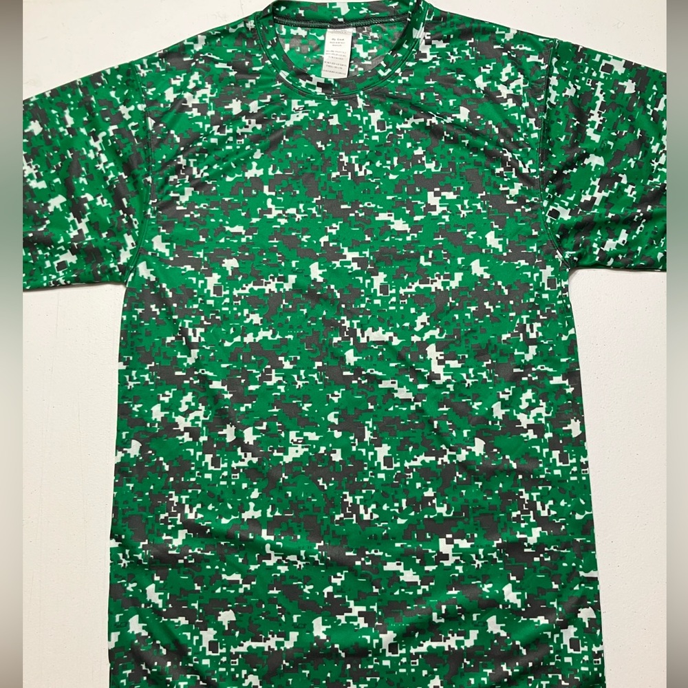 Unisex Digital Green, Black and White Camo T-shirt